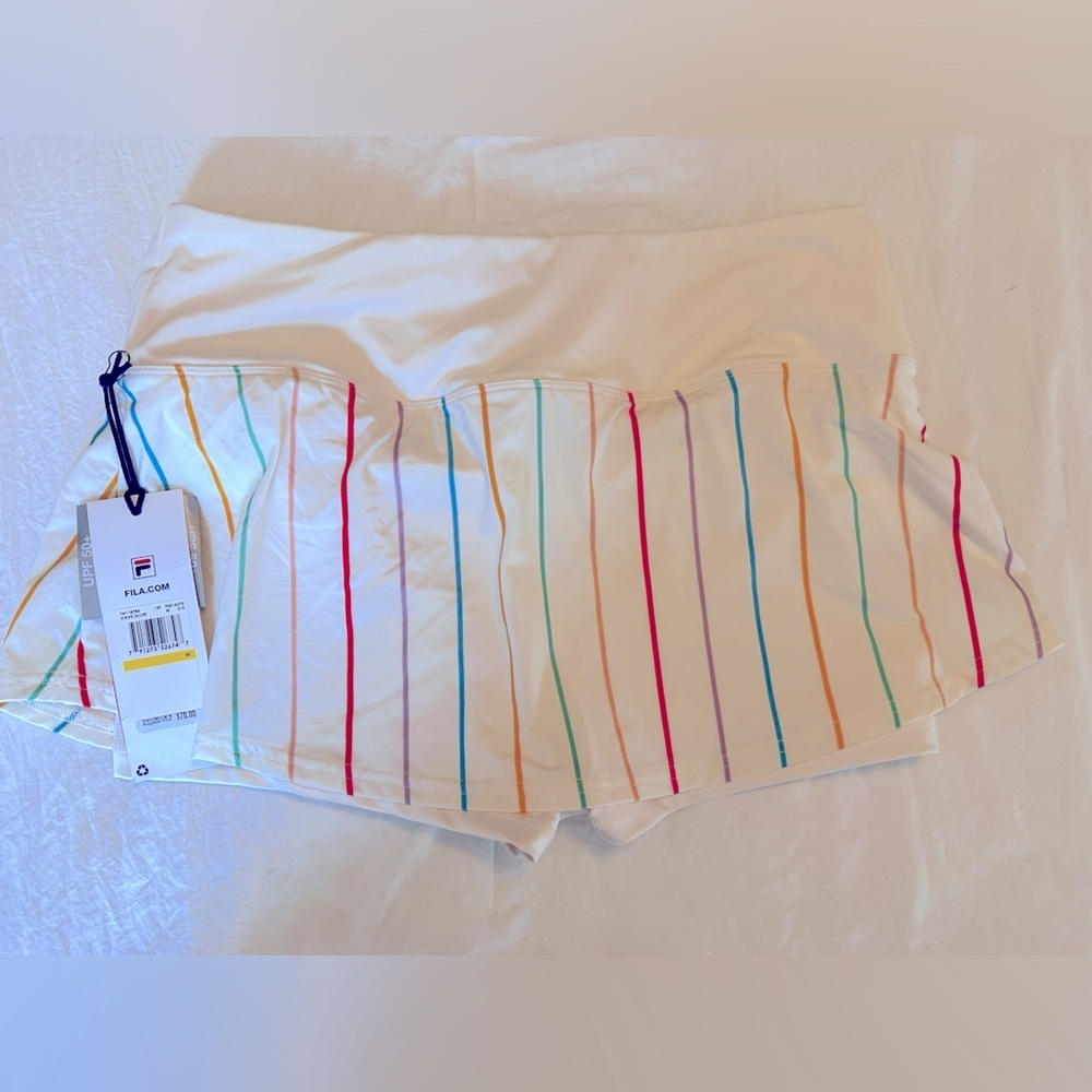 Fila Rainbow Stripe Tie-up Tank/Skort Set - S & M - Picture 7 of 8